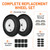 LotFancy 4.80/4.00-8 Tire and Wheel, 2 Pack 16 Inch Pneumatic Wheelbarrow Replacement Wheels, 5/8" Bearings, Adjustable 3" to 7" Centered Hub, for Wheelbarrows, Garden Carts, Yard Wagons
