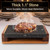 Nutrichef Cooking Stone Grill Set - Hot Lava Rock Sizzling Plate for Steak BBQ & Meat Grilling with Stainless Steel Knives, Cooks and Retains Heat & Flavor, Heated Tray for Serving Food