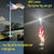 Solar Flag Pole Light, 4640 Lumens Flag Pole Light Solar Powered, 12000 mAh 32 LED Flagpole Light, Lasting Up to 15 Hrs, IP65 Waterproof, Fits Outdoor 2-6” Dia 15-40 Ft Flag Poles