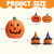 JOYIN 5 Pcs Light Up Halloween Pumpkin Decor Jack O Lantern Decorations Outdoor Indoor, Halloween Props Plastic Pumpkins Large Trick Or Treat Table Top Home Room Party Yards Supplies Favors