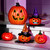 JOYIN 5 Pcs Light Up Halloween Pumpkin Decor Jack O Lantern Decorations Outdoor Indoor, Halloween Props Plastic Pumpkins Large Trick Or Treat Table Top Home Room Party Yards Supplies Favors