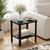 EFU Outdoor Side Table, Weather Resistant 2-Tier Small Outdoor Table