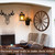 DaisyInner Wood Wagon Wheel Rustic Western Wall Decor, 30 Inch, Brown