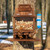DAZUINIAO Squirrel Feeders for Outside Tree Wooden Squirrel Picnic Table Feeder for Corn Peanut Hanging Chipmunk House The Nut Bar with Squirrel Water Feeder
