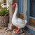 RiKoDaM Large Porch Goose Statue,Resin Front Porch Goose Decor,20In,White