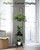RINBOU Hanging Plant Stand Indoor Outdoor, Space-Saving Corner Metal Plant Shelf 3 Potted Flower Pot Stand, 2 Tier 61" Tall Modern Planter Holder for Patio Garden Balcony Living Room Bedroom, Black
