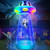 TURNMEON 10 Ft Tall Halloween Inflatable UFO Cow Abduction Decorations
