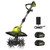 SEYVUM Cordless Tiller for Gardening, 20V 2 X 4.0Ah Battery Powered Cultivator, 9-in Tilling Width and 7-in Depth Electric Rototiller, 360 RPM Garden Tiller for Soil Cultivation