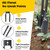 Post Hole Digger Tool, Heavy Duty Post Hole Digger with 55 Inch Handle, Dual Sharp Blades for Soil Plugging, Digging, Cultivating, Weeding, Manual Post Hole Digging Tool Garden Shovel