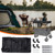 Black Removable Wagon Canopy Attachment with Rods, Foldable Sun Shade Cover