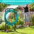 Meykwod Garden Hose Holder, Heavy Duty Water Hose Holder with 4 Spikes Holds 150ft Water Hose, Sturdy Freestanding Hose Stand Hose Hanger Hose Storage for Outside Yard Lawn (Metal, Black)