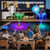 Upgraded Pool Fountain with Remote,Floating Pool Fountain with Lights-Blue