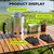 homenote BBQ Charcoal Chimney Starter Set with Cubes, Air Blower and Mitts