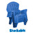 Little Tikes Kids Garden Chair 4 Pack in Blue, Outdoor Toddler Activity Adirondack Chairs for Picnic, Garden, Patio, Backyard & Beach, Outdoor Chair Set