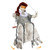JOYIN Scary Halloween Decorations Outdoor, Halloween Hanging Scary Swing Girl Decorations Winging White Doll with Creepy Sound and Light Up Eyes Sound, Animatronics Hanging Decors Activated