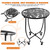 Plant Castle Outdoor Side Table for Small Spaces, 2 Pack 14 Inch Round Metal End Table for Patio Balcony Yard Porch, Anti-Rust Waterproof Accent Table for Indoor Outdoor Use, Easy Assembly