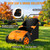 DOTEK 26 Inch Push Lawn Sweeper, 3.8 Cu. ft Grass Cutter, Hopper Bag