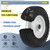GICOOL 4.10/3.50-6 Flat Free Tire and Wheel, 12'' Solid Replacement Wheel