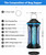 Rechargeable Bug Zapper Outdoor Indoor, Mosquito Zapper Cordless with 4000mAh Battery, RGB Light, USB-C Charging, 1/2 Acre Coverage, IPX4 Waterproof, Portable Fly Zapper for Camping, Patio, Garage