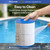 POOLPURE PLF6CH-502 Spa Filter Replaces Unicel 6CH-502, PAS50SV-F2M