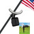 Solar Flag Pole Light, Flagpole Light Solar Powered - 3000K Warm, Super Bright PC Crystal LED Spotlights, Upgraded 2200mAh 145Lm, Adjustable Bracket & Metal Clamp Fits 1-1.5" Flagpole, 8-12 Hrs, Black