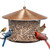 Samhe Bird Feeder for Outdoor Metal Hanging 9.8" Roof 4.5 LBs Capacity