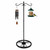 EGOMYRON 58'' Double Shepherds Hooks for Outdoor, Adjustable Shepherds Hook Stand with Base for Wind Chimes, Hummingbird Feeders, Indoor Outdoor Garden Patio Home Décor