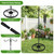 EGOMYRON 58'' Double Shepherds Hooks for Outdoor, Adjustable Shepherds Hook Stand with Base for Wind Chimes, Hummingbird Feeders, Indoor Outdoor Garden Patio Home Décor