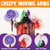 JOYIN 53" Halloween Hanging Clown Decorations Outdoor, Scary Animated Decor Waving Arm with Sound and Red Light Up Eyes Sound Activated Screaming Yard Props for Indoor Haunted House Party Lawn
