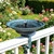 Solar Bird Bath,Deck Bird Bath with Solar Fountain,Deck Mounted Bird Bath