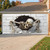 16 x 7 FT Halloween Skeleton Garage Door Cover Decorations – Giant Creepy Skull Breaking Wall Garage Door Cover with Glowing Eyes for Haunted House Outdoor Halloween Party Décor