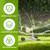 Tiangrid 2 Pcs Metal Rotary Lawn Sprinkler 3 Arm Heavy Duty 360 Degree Automatic Revolving Whirling Water Sprinkler with Wheeled Base for Lawn Yard Garden Backyard, Cover up to 538 sq ft (Grey)