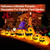 12 Ft Long Halloween Inflatables Pumpkins Outdoor Decor Built-in LED Lights