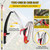 7.3-27FT Extendable Pole Saw with Scissors, Lightweight 8 Section Fiberglass Pole, Sharp High Carbon Steel Double-Hook Saw, Manual Tree Trimmer for High Branch Trimming,Lawn and Garden