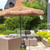 AMMSUN 9ft Hula Thatched Tiki Umbrella Hawaiian Style Beach Patio Umbrella and 8 Ribs with Crank Lift UPF 50+ Outdoor Tiki Bar, Tropical Palapa, Patio Garden Beach Pool Backyard Natural Color