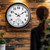 16 Inch Large Outdoor Clock Retro Waterproof Clock Non-Ticking, Black