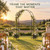 Garden Arch Arbor Trellis with Planter Boxes 8.2 Ft Metal Arch Trellis