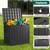 MAKE CHANGES Outdoor Storage Box,30 Gallon Deck Box Outdoor Storage Bench Outside Waterproof Resin Storage Bench, Lockable Patio Cushions, Garden Tools Storage For Furniture, UV Resistant Black
