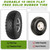 4 Pcs 4.10/3.50-4" Tire and Wheel Flat Free, 10 Inch Solid Rubber Tires with 5/8" Axle Bore Hole, 2.2" Offset Hub for Hand Truck, Wheelbarrow, Gorilla Cart, Garden Wagon Cart, Dolly, Utility Cart