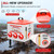GADFISH 55 lbs Large Capacity Automatic Chicken Feeder - 8 Feeding Ports, No Waste Chicken Feeder, Height-Adjustable Legs & Secure Locking Lid for Chickens, Ducks & Poultry