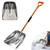 Scoop Shovel, Snow Shovel for Driveway, Non-Slip Wood Handle, D-Handle