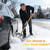 Scoop Shovel, Snow Shovel for Driveway, Non-Slip Wood Handle, D-Handle