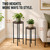 XYCCRX 2 Pack Tall Plant Stands, Metal Pot Holders for Indoor Outdoor Use
