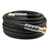 Heavy Duty Premium Garden Hose 50ft x 5/8", 300PSI Working, 1000PSI Burst, Hybrid Rubber Water Hose with Transparent Swivel Handle - Hot/Cold Water - Five Layered Braiding with Brass fittings (Black)