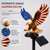 Solar Eagle Garden Light Stake, LED Lighted 4th of July Decorations for Patriotic Outdoor Yard and Lawn Decor (2 PCS)