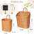 MIPON 2 Pack Handmade Woven Hanging Waterproof Plastic Rattan Wicker Basket