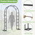 Arch Trellis for Climbing Plants Outdoor,Wedding Arch with Base 94.5"H*55"W