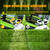 Folconroad 14-Inch 4-Blade Push Reel Lawn Mower, Manual Reel Push Mower, Walk-Behind Lawn Mowers, 5-Position Cutting Height Adjustment for Garden, Yard and Field, Suitable for 1-3 Inches of Grass