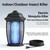 Amoszap 20W 4200V Electric Bug Zapper, IPX4 Waterproof Mosquito Zapper, Indoor Outdoor Insect Killer with 6ft Cord for Patio Garage Backyard.