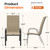 JEAREY Patio Dining Chairs Set of 4, Stackable Outdoor Chairs, Beige